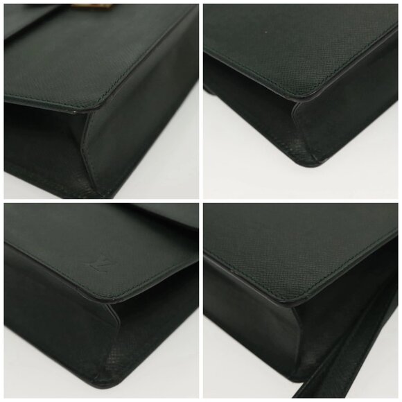 LOUIS VUITTON Taiga Pochette Kourad Clutch Bag Epicea - Picture 16 of 16